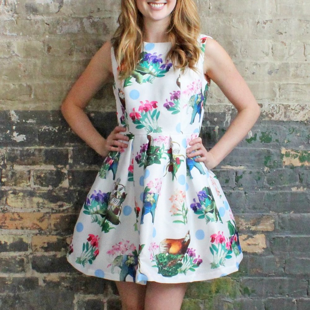 NWT Pink Martini Floral Safari Party Dress